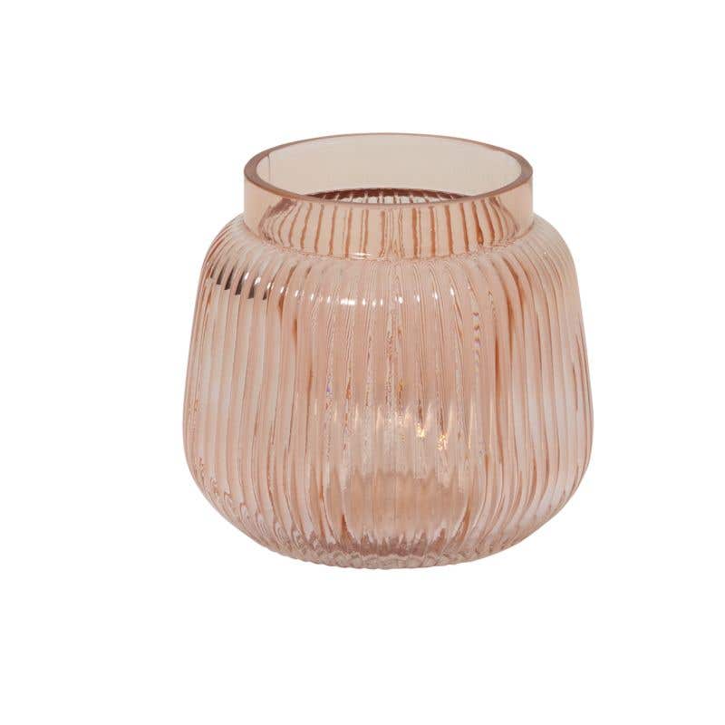 6x6 Pink Ravish Glass Vase, 12-Case