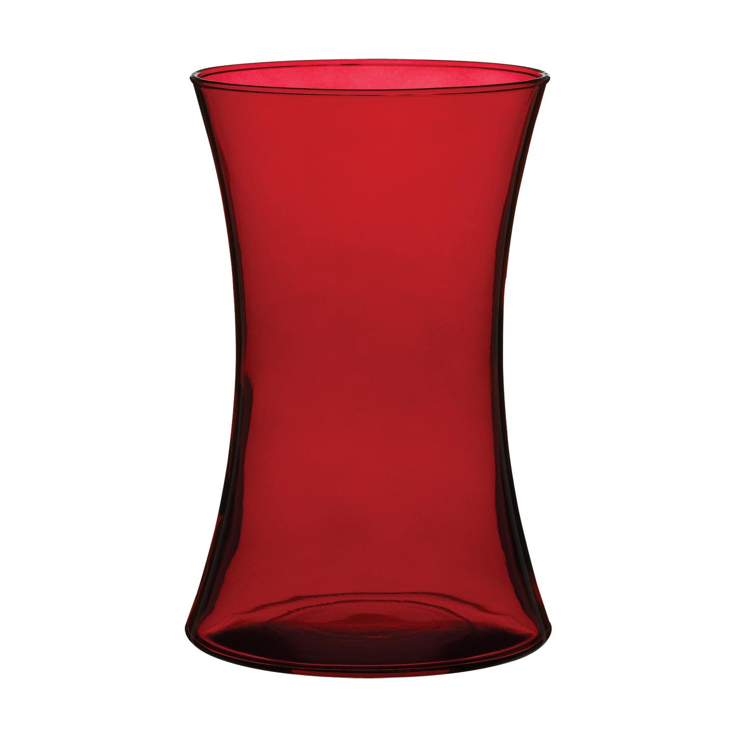8 Red Glass Gathering Vases, 6-Case