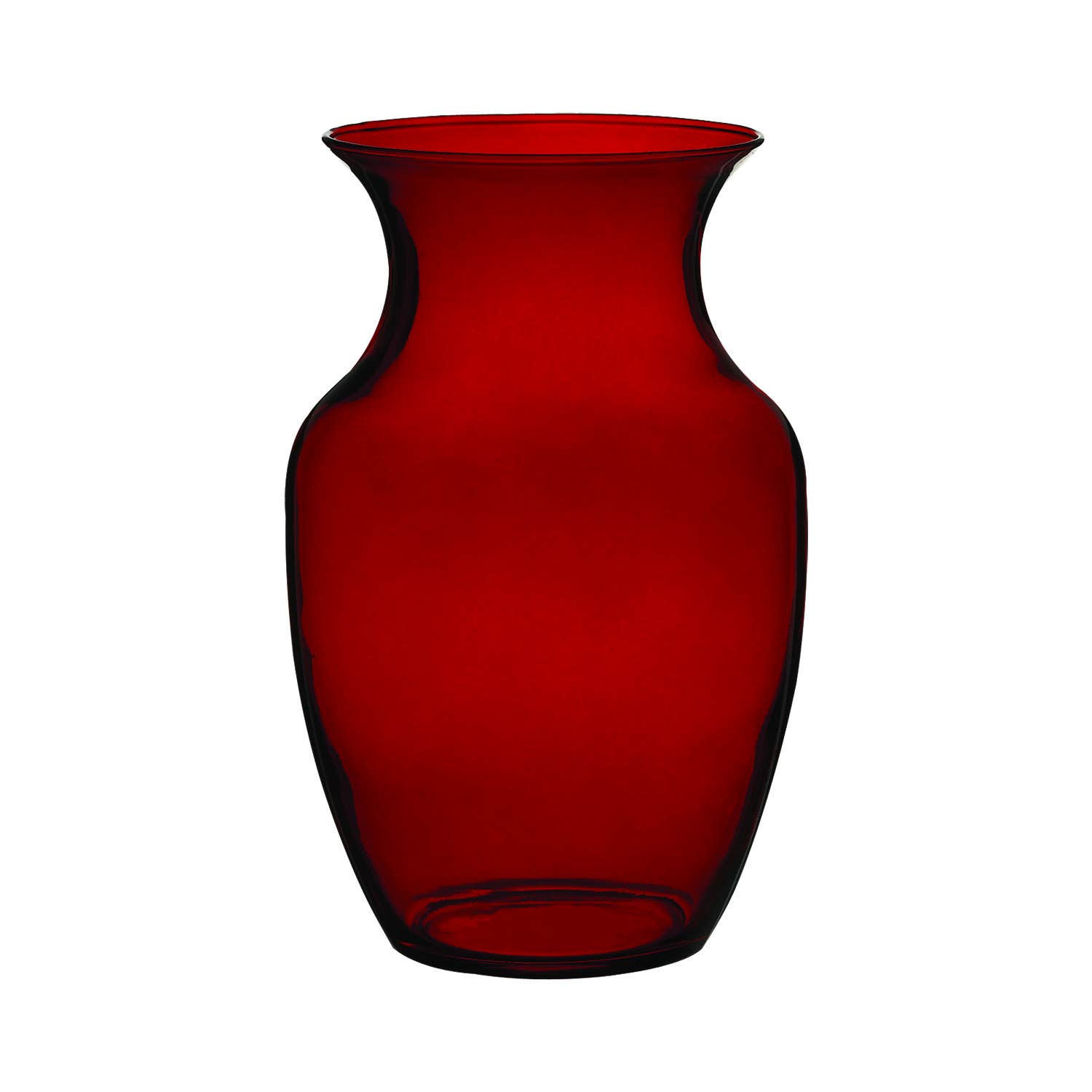 8 Red Glass Rose Vases, 6-Case