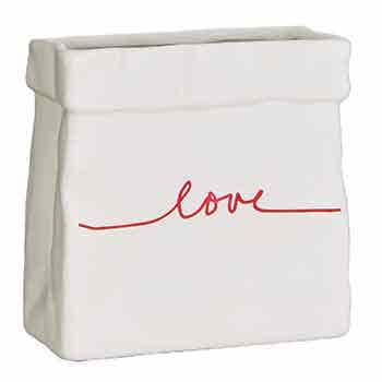 6.2 White Love Ceramic Pot