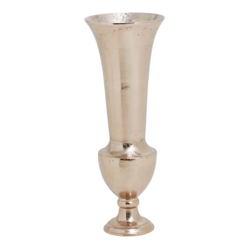 11.5 x 31.75 Riela Champagne Metal Vase