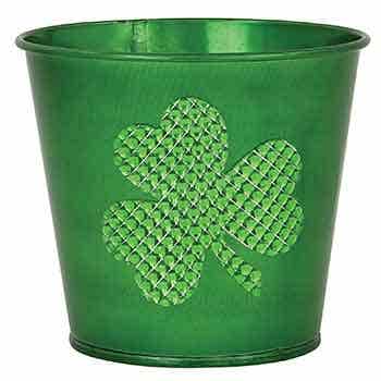 4.5 Round Green Shamrock Pot