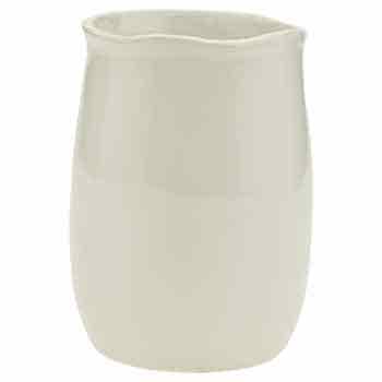 6 Round White Ceramic Vase