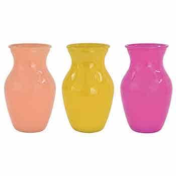 8 Assorted Wide Side Glass Vase