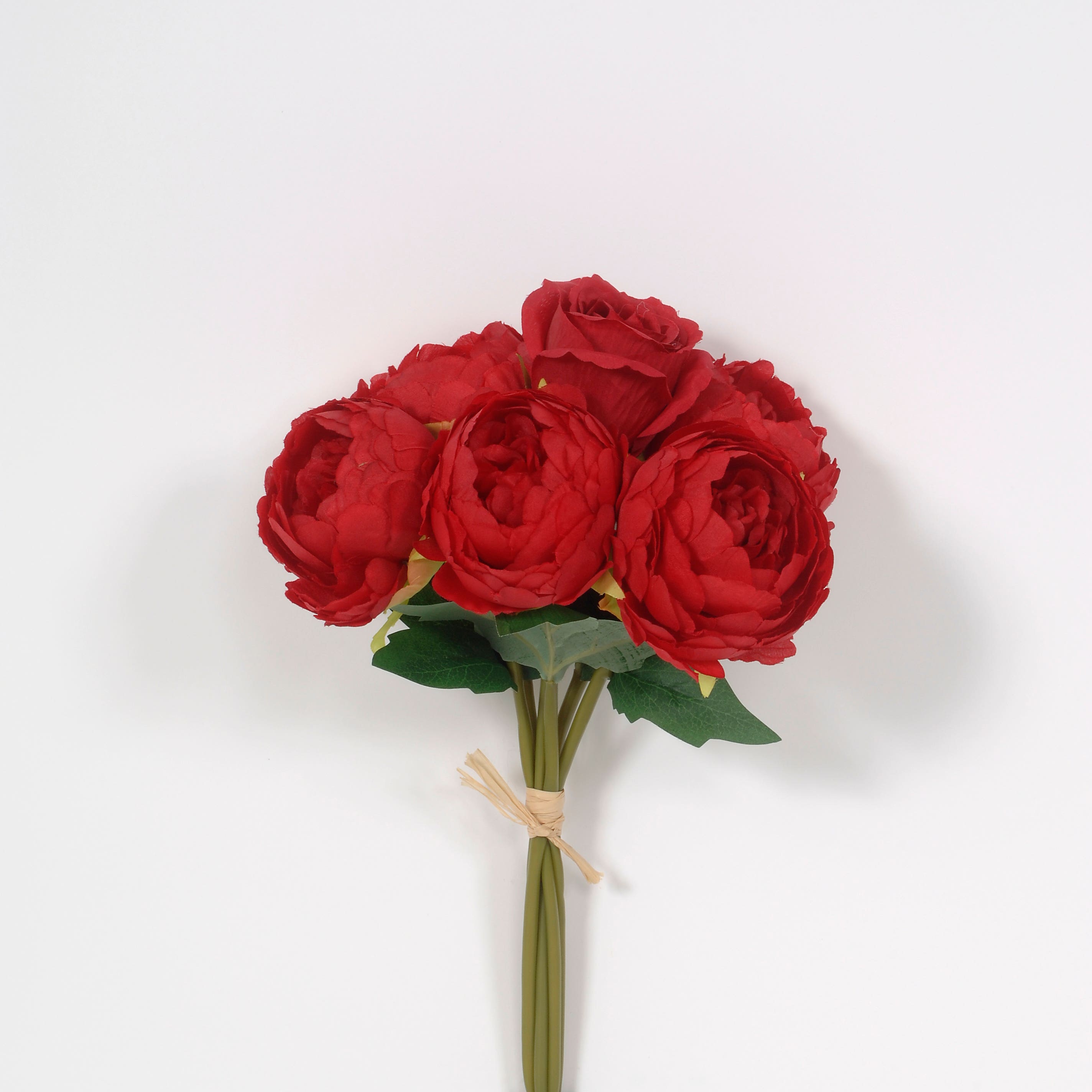 14 Red Peony Rose Spray
