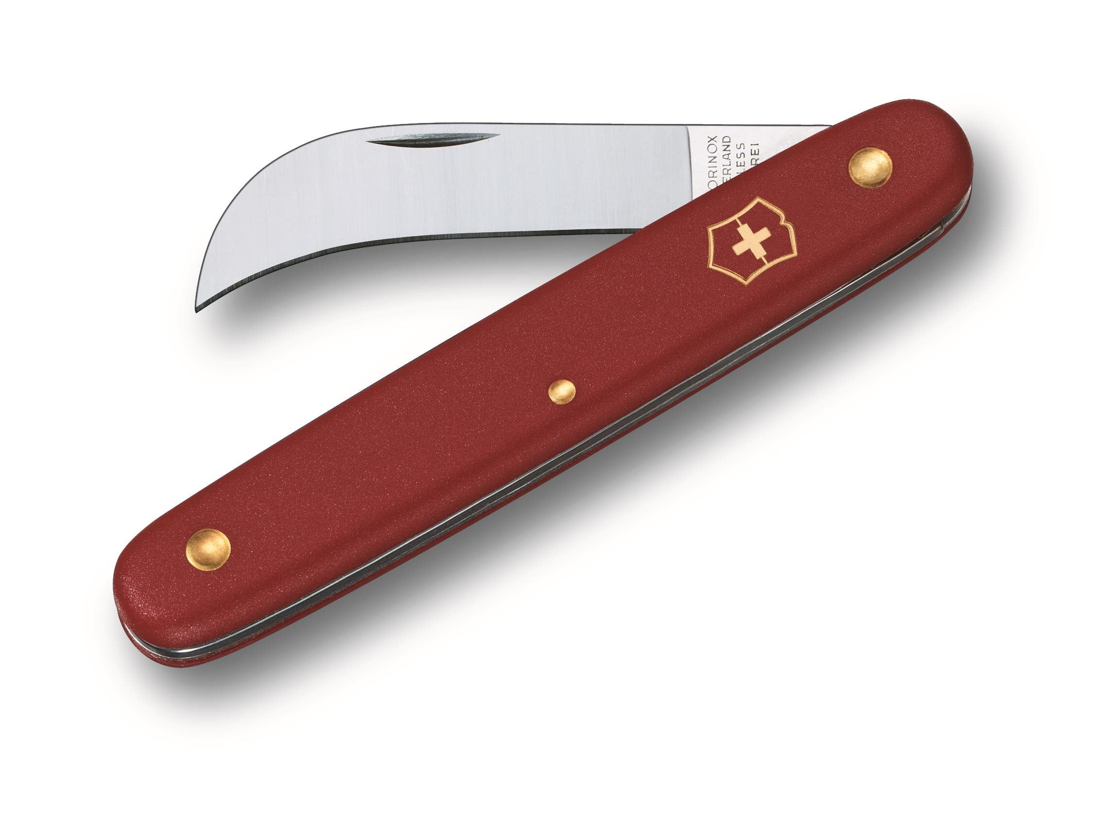 4.25 Red Curved Folding Knife