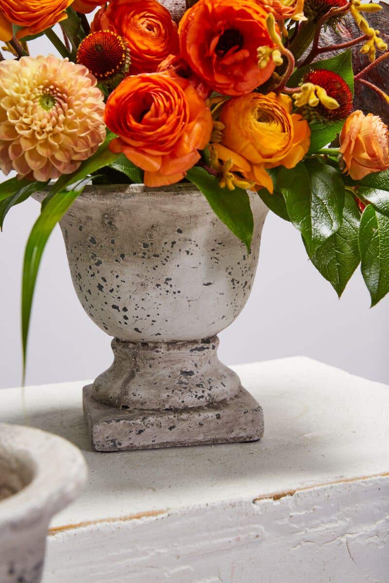 9 x 9.5 Sanctuary White Ceramic Urns, 2