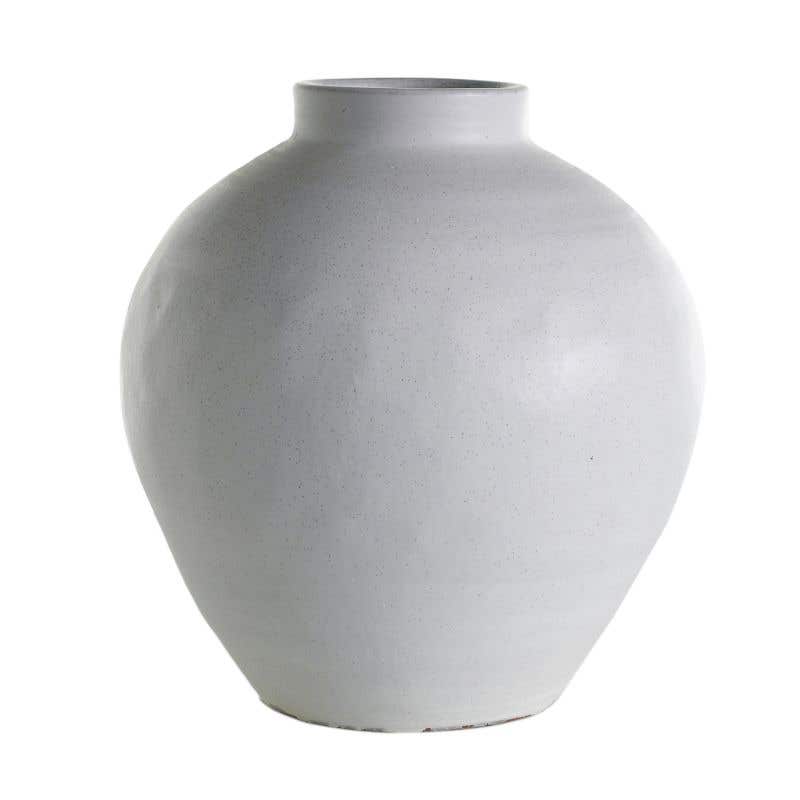 17 x 17.75 White Santorini Vase
