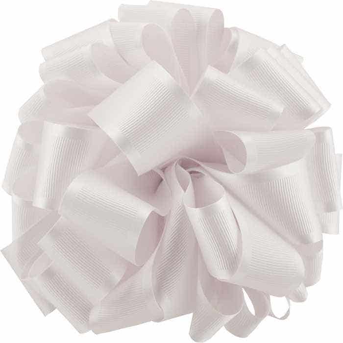 #9 White Grosgrain Ribbon, 25-Yards