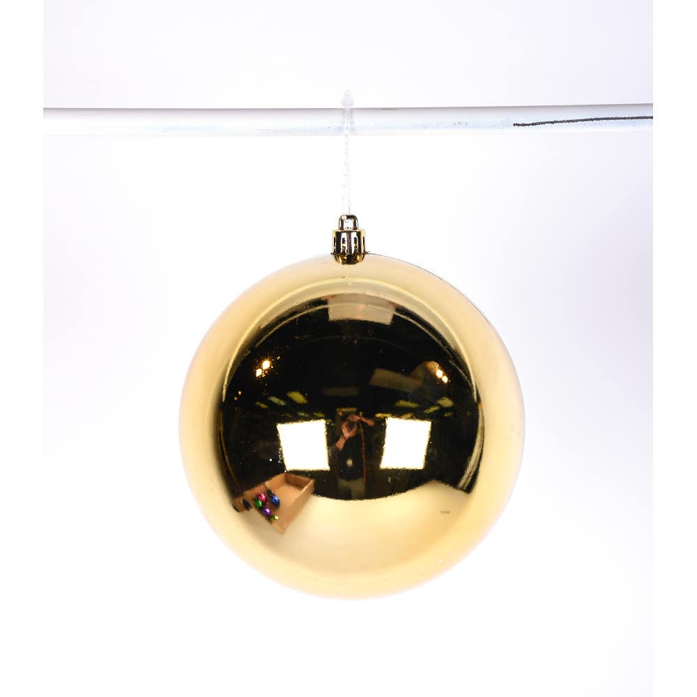 120MM Shiny Gold Ball Ornaments, 2-Box