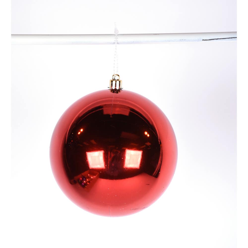 120MM Shiny Red Ball Ornaments, 2-Box