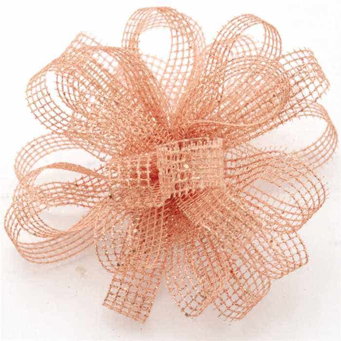 #3 Rose Gold Mesh Ribbon, 25-Yards