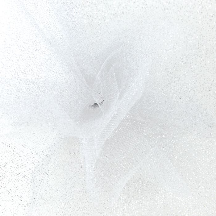 6 White Tulle Ribbon, 25-Yards