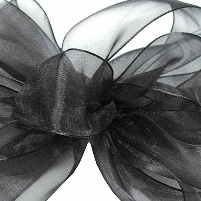 #3 Black Sheer Ribbon, 50-Yards