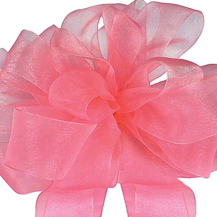 #9 Rose Pink Sheer Ribbon, 100-Yards