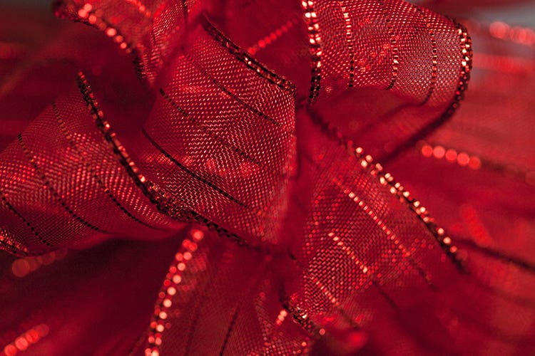 #3 Red Stripe Chiffon Ribbon, 50-Yards