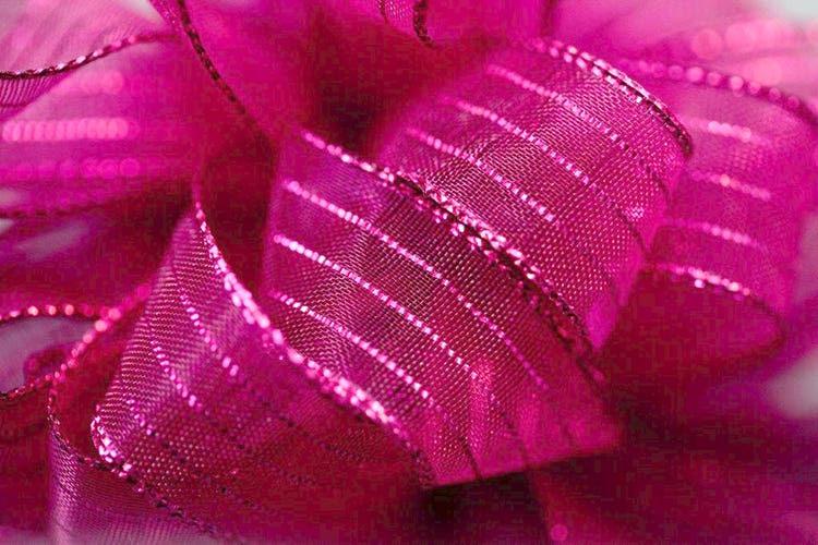 #9 Fuchsia Stripe Sheer Ribbon, 50-Yards