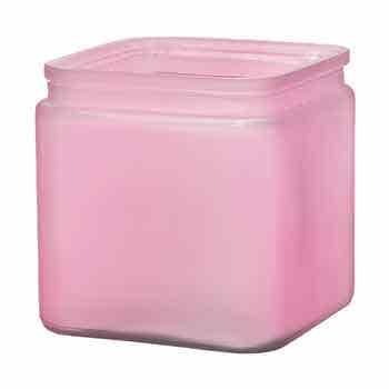 4.75 Strawberry Color Glass Cube