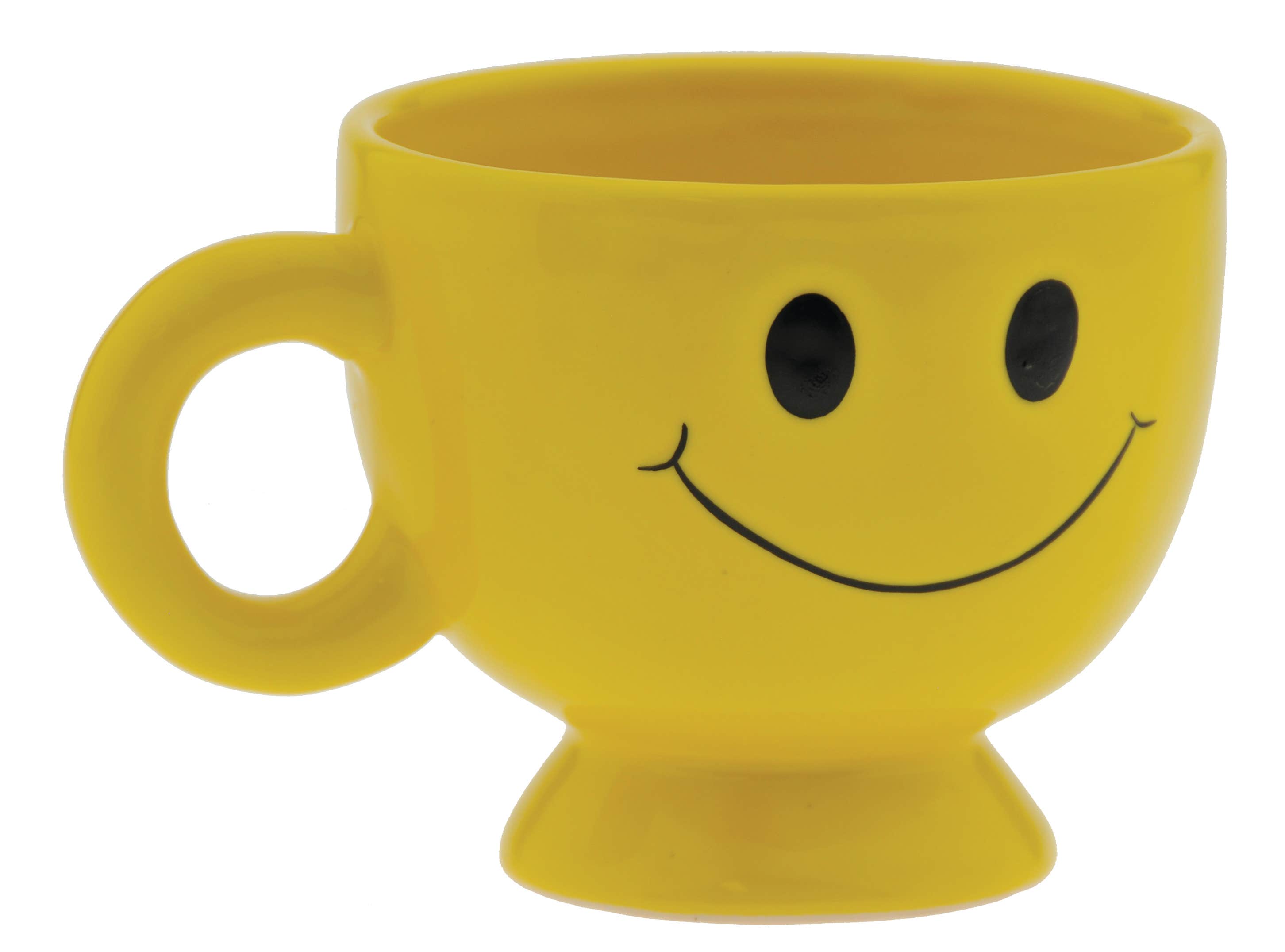 4.75 Ceramic Smiley Face Mug