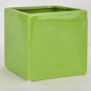 4 Lime Green Ceramic Cube