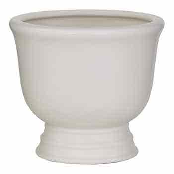 5 Matte White Stoneware Urn
