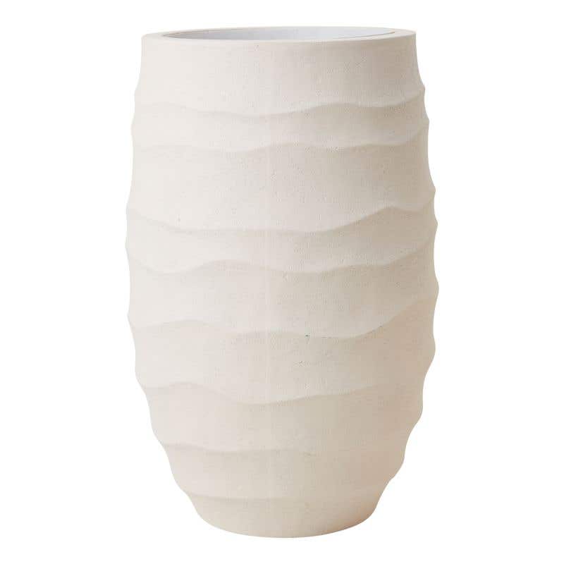 19.5 x 36 White Tempest Planter