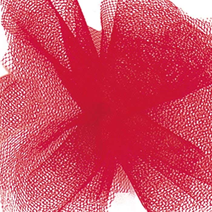6 Red Tulle Ribbon, 25-Yards