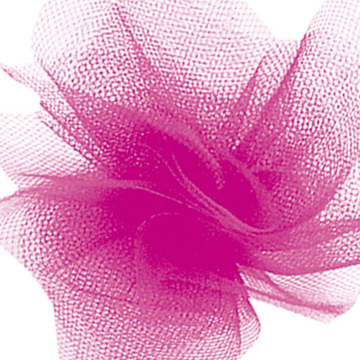 6 Fucshia Pink Tulle Ribbon, 25-Yards