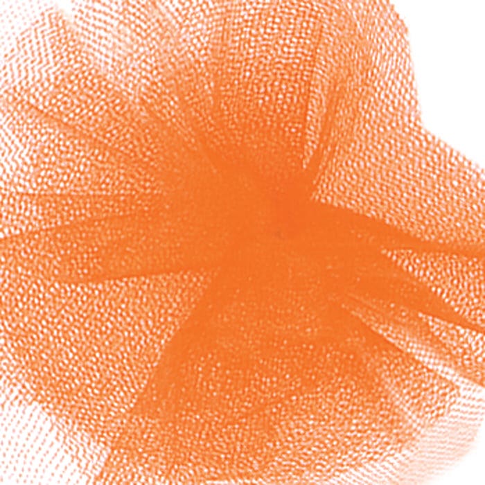 6 Orange Tulle Ribbon, 25-Yards