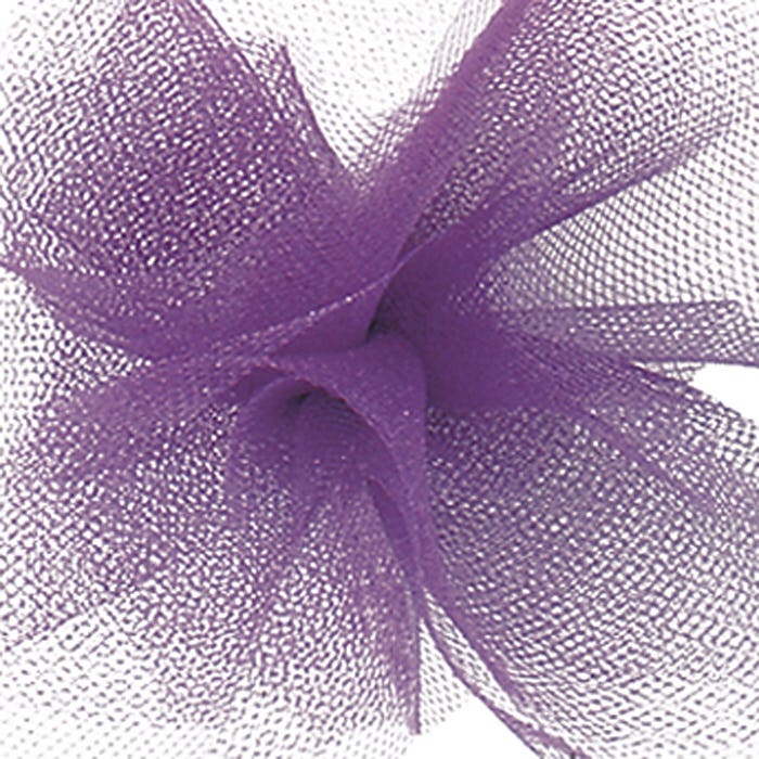 6 Purple Tulle Ribbon, 25-Yards