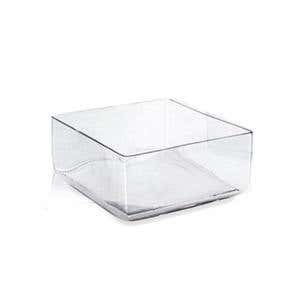 6 x 6 x 4 Clear Glass Square Vase