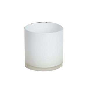 5 x 5 White Glass Cylinder