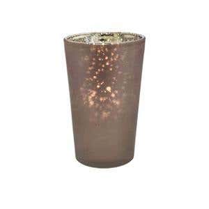 4.25 Antique Bronze Glass Candleholder