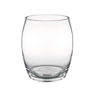 8 Clear Glass Barrel Vase