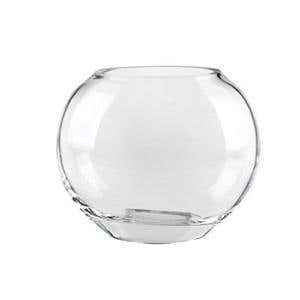 3.5 x 6 Clear Glass Moon Vase