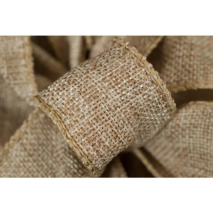 #9 Natural Faux Burlap Ribbon, 50-Yds