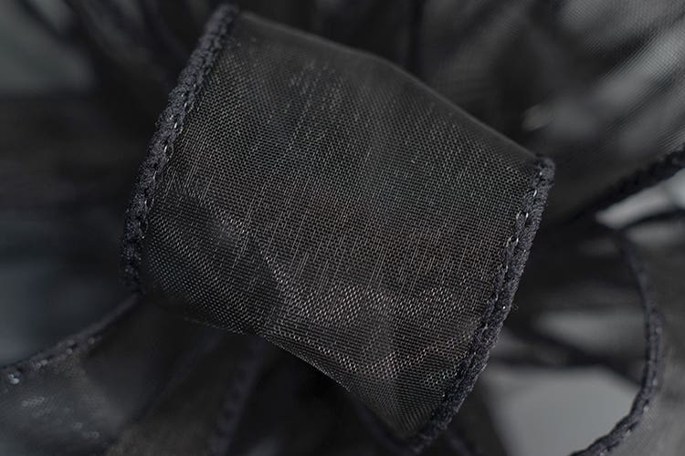 #9 Black Wired Chiffon Ribbon, 50-Yards