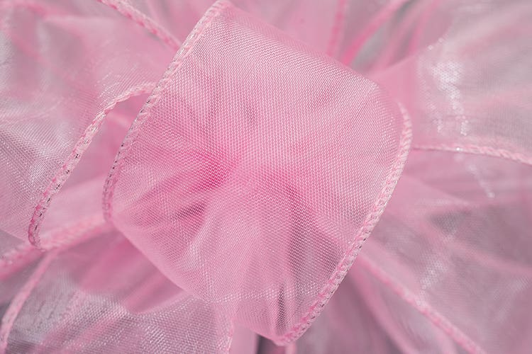 #9 Pink Wired Chiffon Ribbon, 50-Yards
