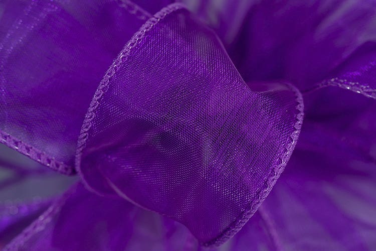 #40 Purple Wired Chiffon Ribbon, 50-Yds