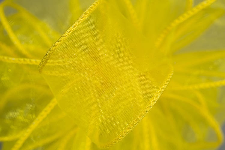 #9 Yellow Wired Chiffon Ribbon, 50-Yards