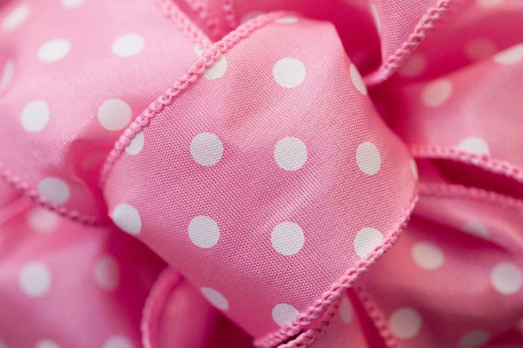 #9 Pink Wired Dot Ribbon, 50-Yards