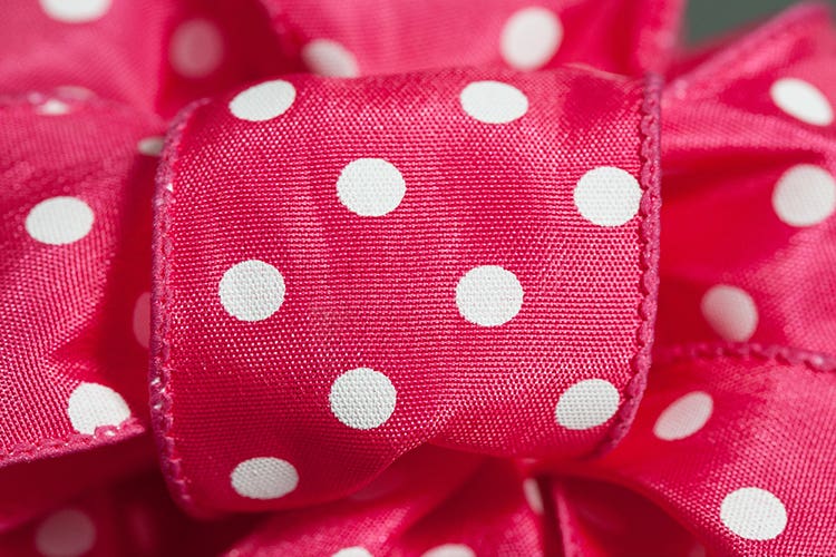 #9 Fuchsia Wired Dot Ribbon, 50-Yards