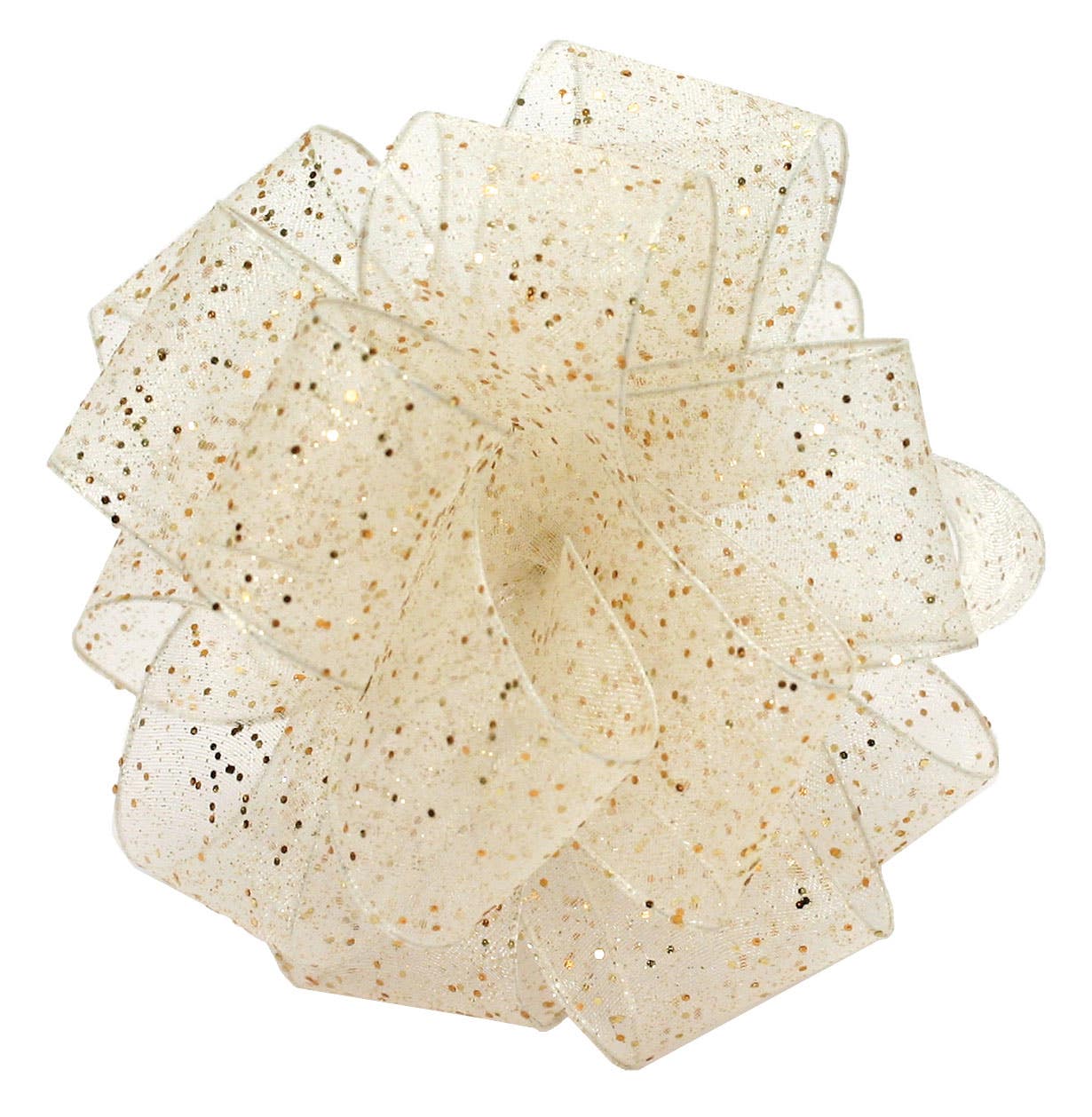 #3 Ivory Glitter Ribbon, 25-Yards