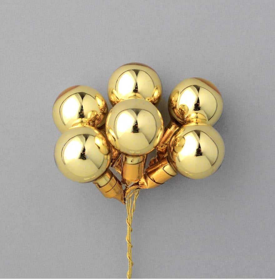 25 MM Gold Christmas Ball, 12-Pack