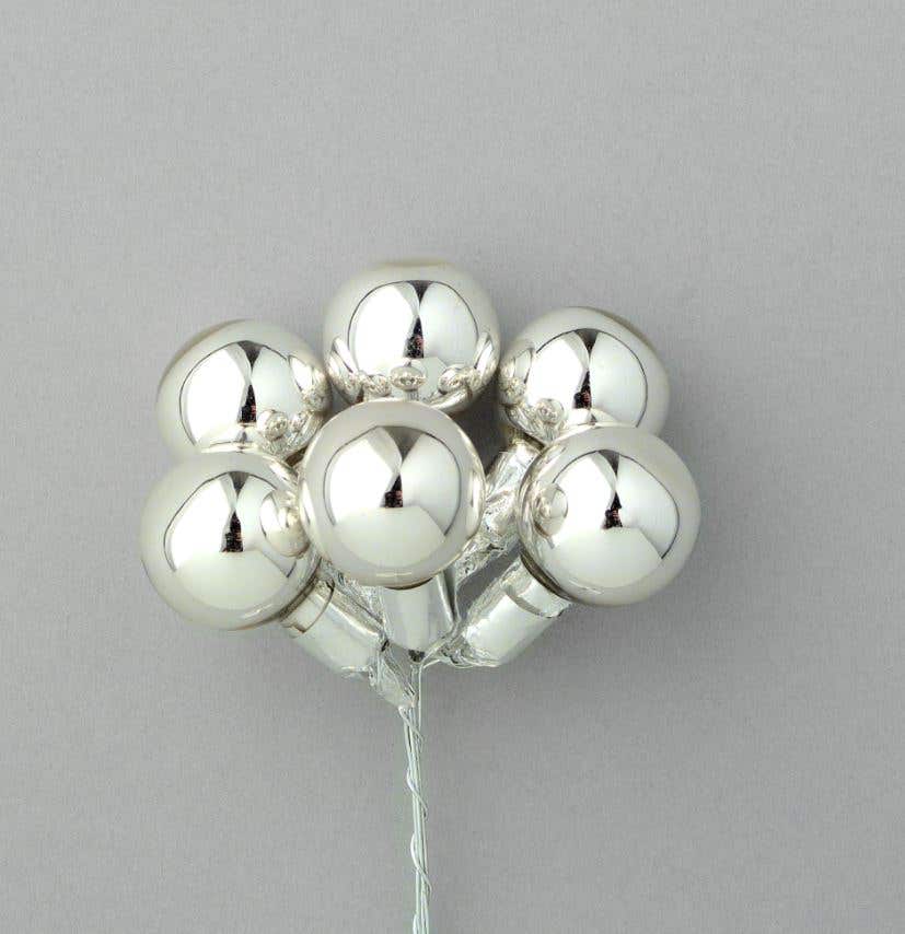 25 MM Silver Christmas Ball, 12