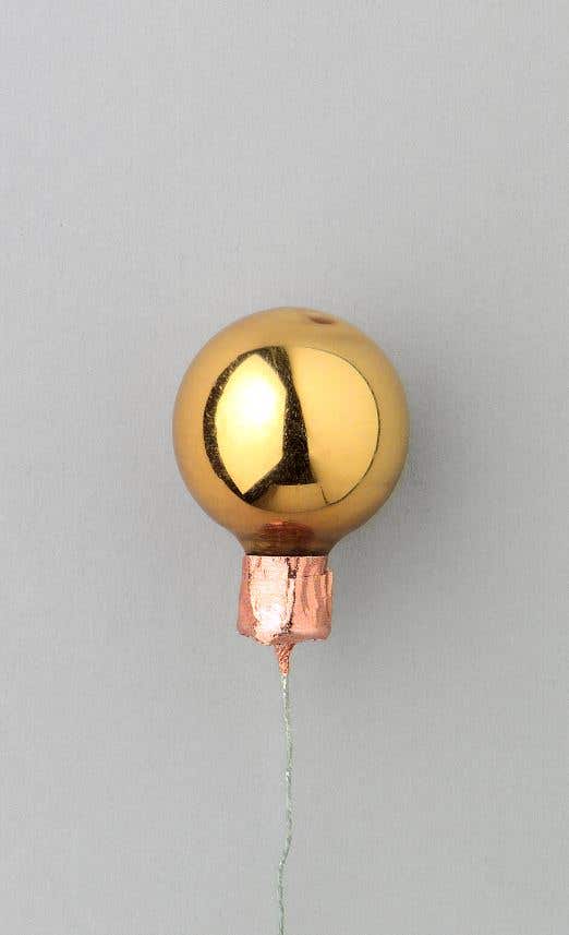 35 MM Gold Christmas Ball, 72-Box