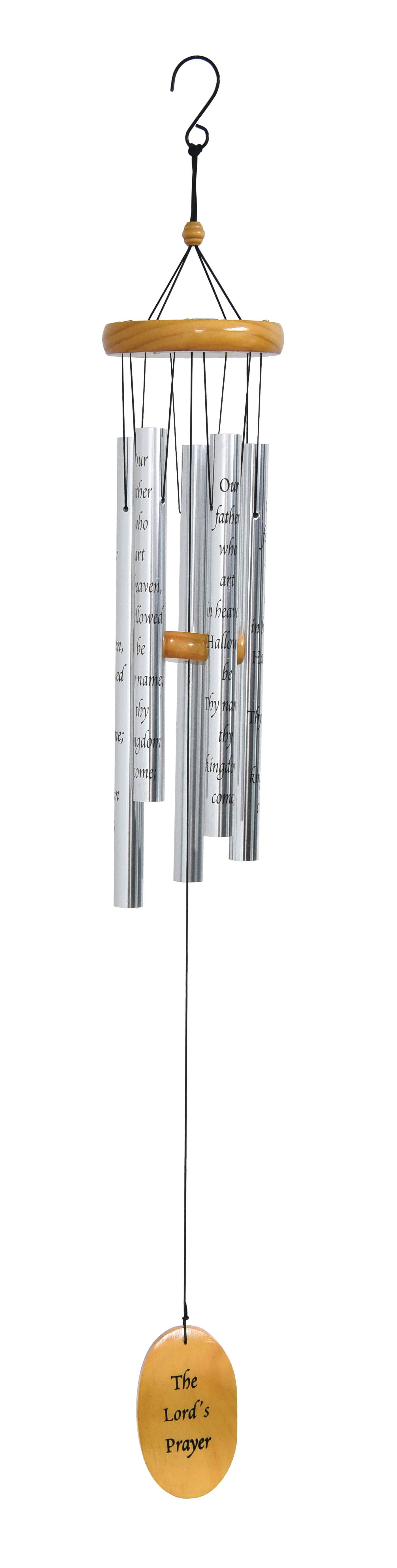 Silver Lord's Prayer Windchime 40