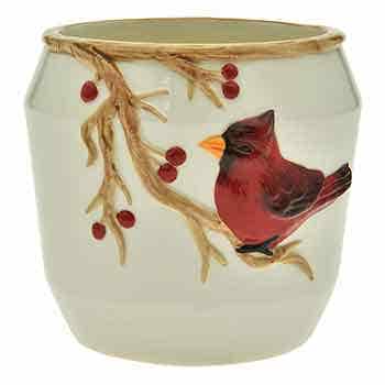 5 White Cardinal Ceramic Pot