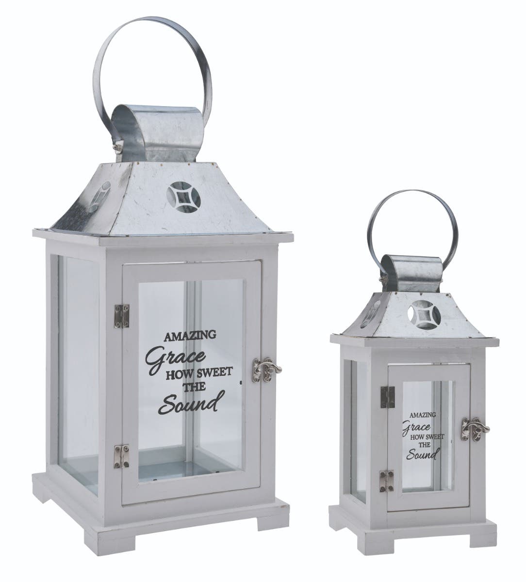 6.25Amazing Grace Lanterns, Set of 2